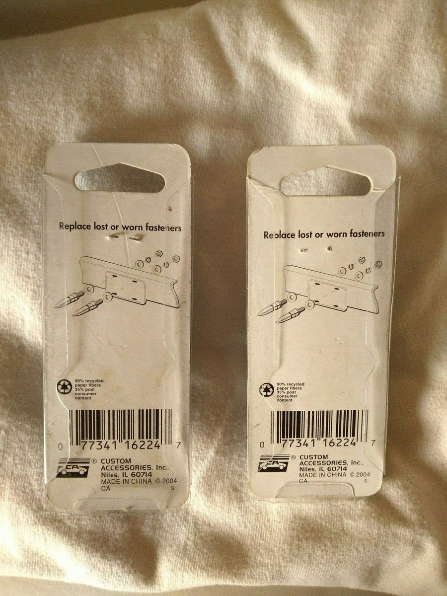 Buy 4 Chrome "Spike" Motorcycle License Plate Frame Bolts Kit - Lic Fastener Screws In USA, US