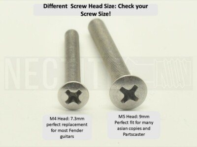 Bulloni Piastra Manico Set Di 4 Viti Per Piastra Collo Chitarra - Foto 6
