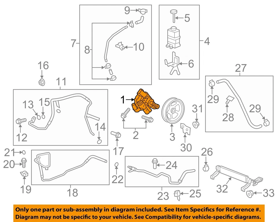 Used Power Steering Pump fits: 2008 Gmc Acadia Grade A - Image 3 of 4