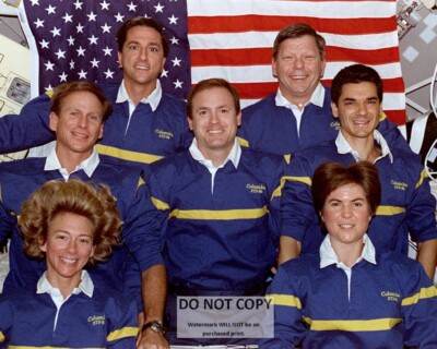 STS-94 MISSION CREW IN ORBIT ON SPACE SHUTTLE COLUMBIA  8X10 NASA PHOTO (OP-133)