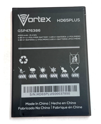Vortex HD65 PLUS 4000mAh Battery Replacement Phone Part OEM