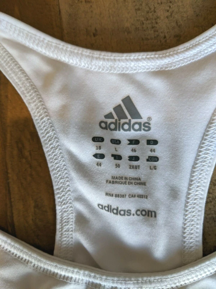 Sujetador deportivo Adidas blanco/negro talla L Foto 4 de 4