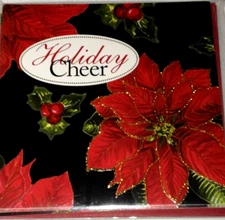 Set of 6 TIMELESS TRADITIONS Holiday Note Cards 5" x 5" - "HOLIDAY CHEER"