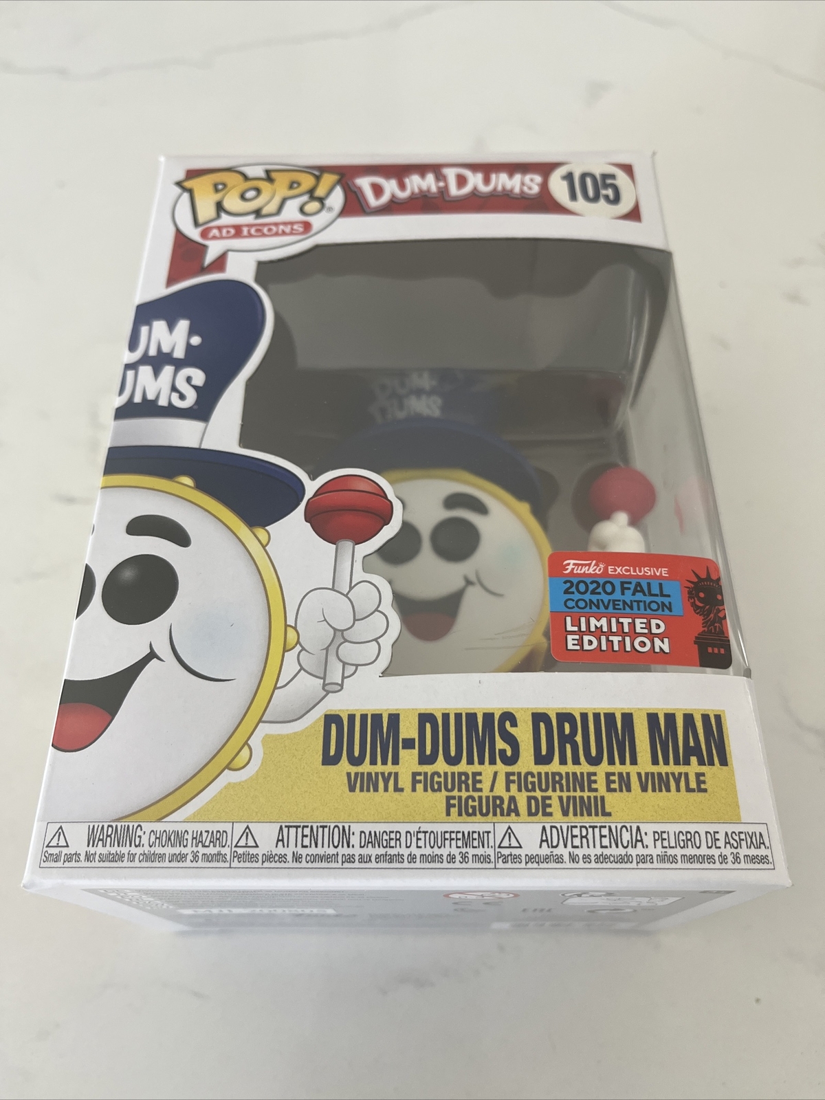 Funko Pop! Iconos Publicitarios - Dum-Dums Drum Man #105 Nycc 2020 Convención De Otoño