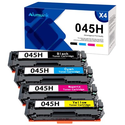 4 Pack 045H Toner Replacement for Canon Color ImageCLASS MF634Cdw(BK/C/M/Y)
