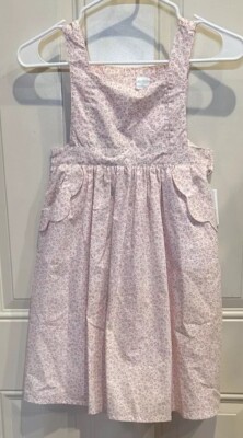 Edgehill Collection White Pink Floral Sleeveless Cotton Dress NWT Size 6X