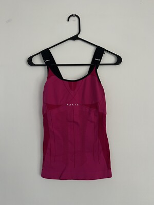 Falke Womens Criss Cross Back Sleeveless Built-In Bra Tank Top Hot Pink Size XS