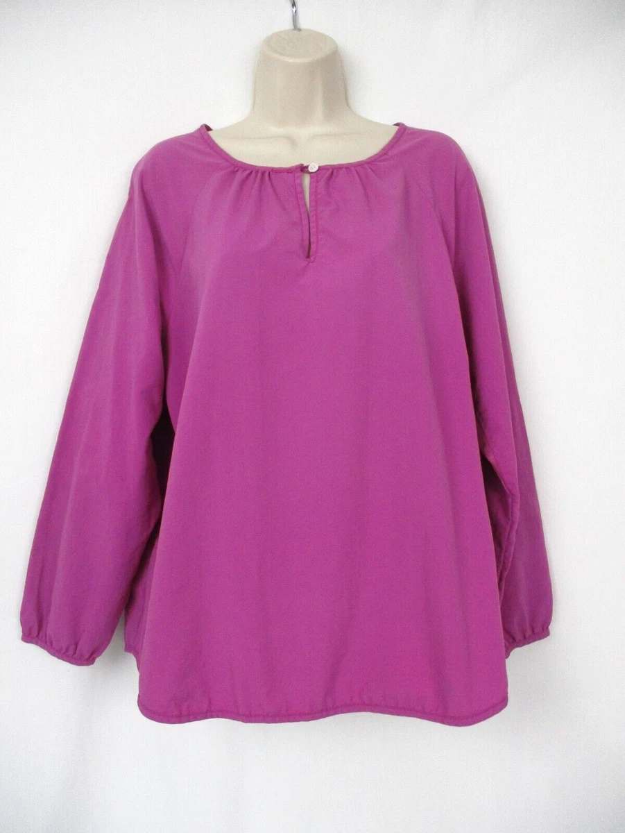 Solumbra Womens Large Tunic Top SPF 100 Purple Sun Protective Clothing Fuschia
