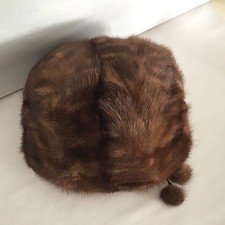 Vintage Luxurious Mink Fur Muff Purse Hand Warmer Silk Lined w 2 Zipper Packets
