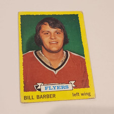 Topps 1973-74 Bill Barber Rookie #81 Philadelphia Flyers NHL Trading Card. rookie card picture