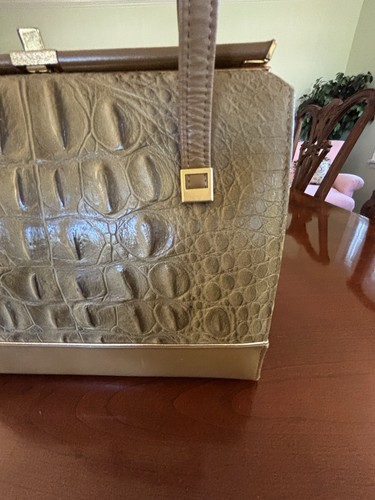 Vintage LBF CROC LEATHER PURSE MADE IN ENGLAND 1950’s - Picture 4 of 24