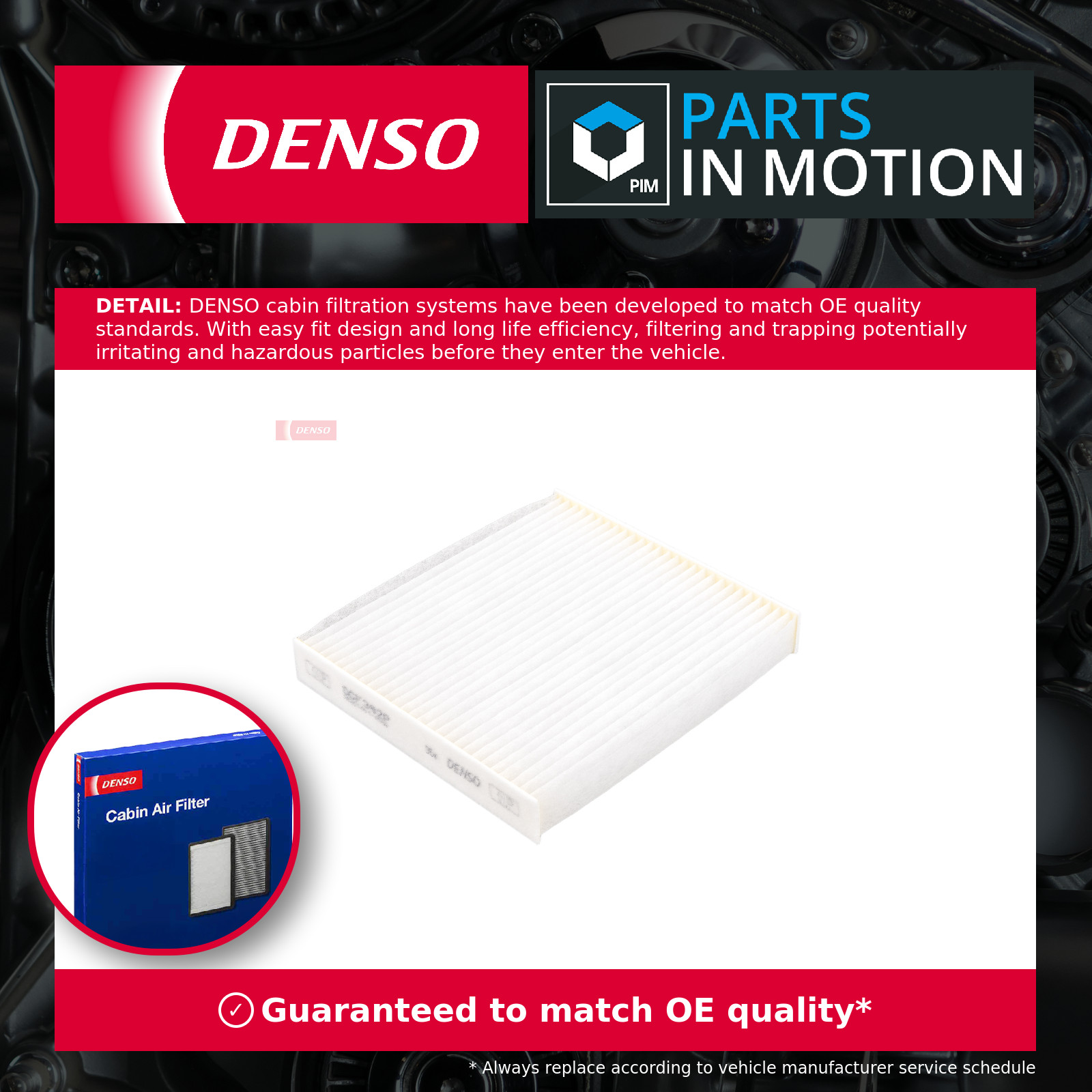 Pollen / Cabin Filter fits LEXUS RX450h 3.5 12 to 15 2GR-FXE Denso Quality New