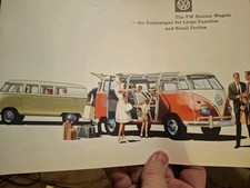 ORIGINAL CAR DEALERSHIP BROCHURE VINTAGE VOLKWAGEN STATION WAGON KOMBI CAMPER