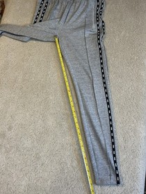 Victoria's Secret PINK Open leg Grey Black Classic Jogger Pants Size Small