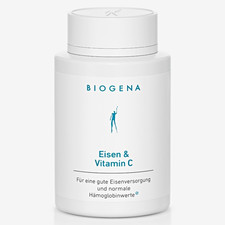 BIOGENA Eisen & Vitamin C 15 mg 60 Kapseln vegan Energie & Immunsystem