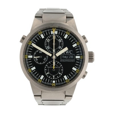 IWC GST Chronograph Titanium Black Dial 43mm Automatic Movement Men s IW371503