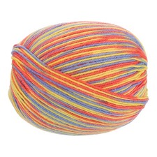 4-Ply 100 Wool Yarn 3.52 OZ, 306 Yds Red/Yellow/Blue, 1 Ball 