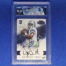 Panini 2016 Honors Recollection Dak Prescott Rookie Auto #78 2/4 HGA 9.0 Cowboys