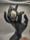 Vintage Sterling Silver 925 Mabe Pearl Size 9 Ring — photo 1
