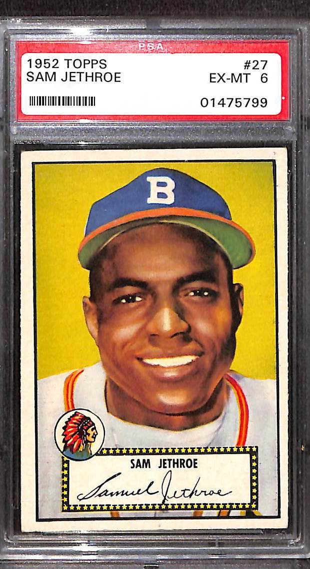 1952 Topps #27 SAM JETHROE PSA 6 EX-MT 01475799