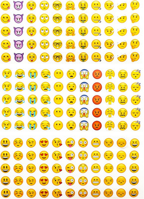 Emotion Sticker,12 Blätter Happy Face Sticker,Emoticon Aufkleber Für Notebook De