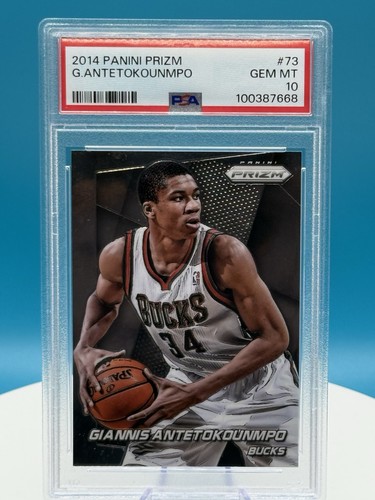 Panini 2014-15 Prizm Giannis Antetokounmpo #73 Bucks PSA 10 Graded