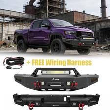 Offroad Steel Front Rear Bumper For Dodge Ram 1500 Rebel 2019-2024 Wwinch Plate Offroad Steel Front Rear Bumper For Dodge Ram 1500 Rebel 2019-2024 Wwinch Plate