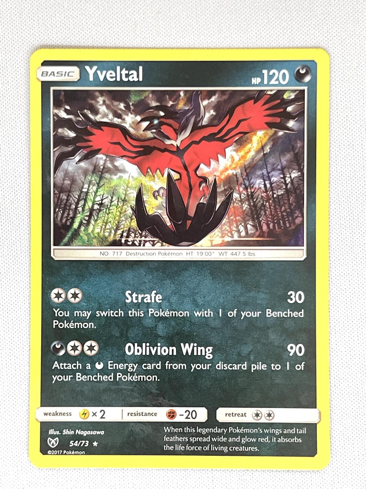 Yveltal 54/73 Holo Rare Shining Legends Pokemon LP