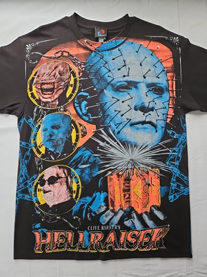 BackStock Co Hellraiser Pinhead AOP Shirt Clive Barker Rap Tee