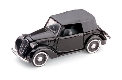 1:43 Brumm Fiat 1100 508C. Cabriolet Chiuso 1937 Nero R084 Diecast Modellbau-image