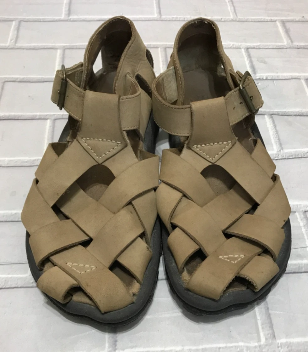 Teva Fisherman Sandals Buckle Waterproof Leather Hiking Adjustable Brown 8 TEVA Forebay River Sandals Mens 8 Brown Hiking Water  main image 4