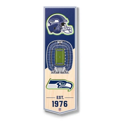 NFL Seattle Seahawks  Stadion Stadium 3D Wandbild Wood Banner Holzschild Holz - Bild 1 von 4