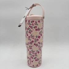 Hydrapeak 32oz Artisan Collection Swan Floral Print Insulated Nomad Tumbler Pink