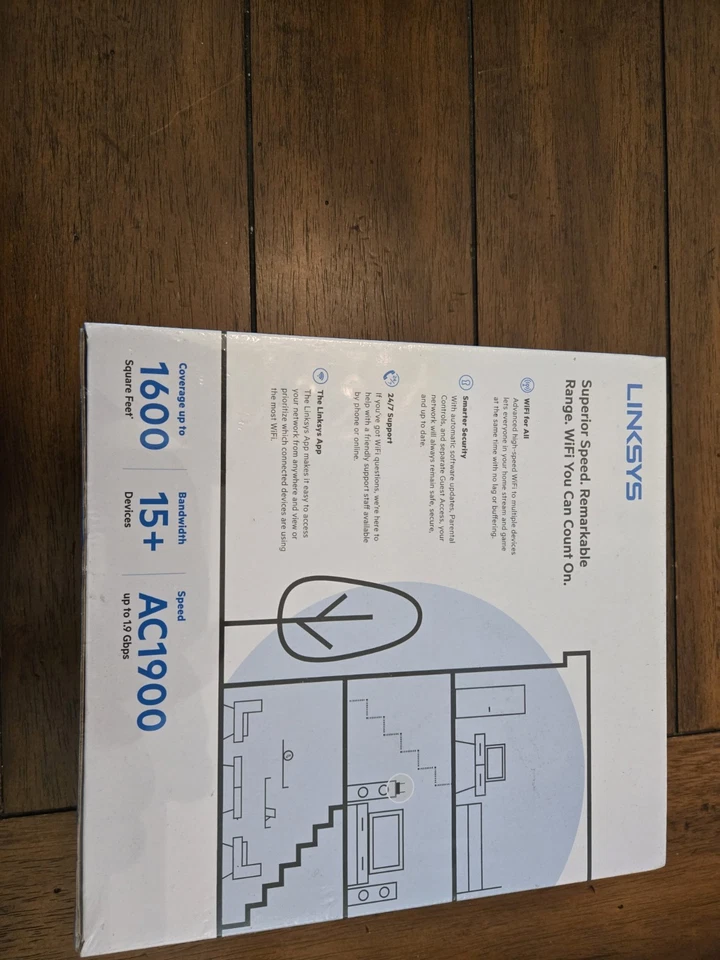 Linksys EA7430 Max-Stream Dual-Band AC1900 Wi-Fi 5 Router New Unopened  - Image 3 of 4