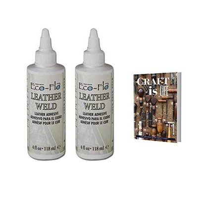 Tandy Leather Eco Flo Leather Weld Leather Adhesive Glue Clear Drying 4oz 2 Pack