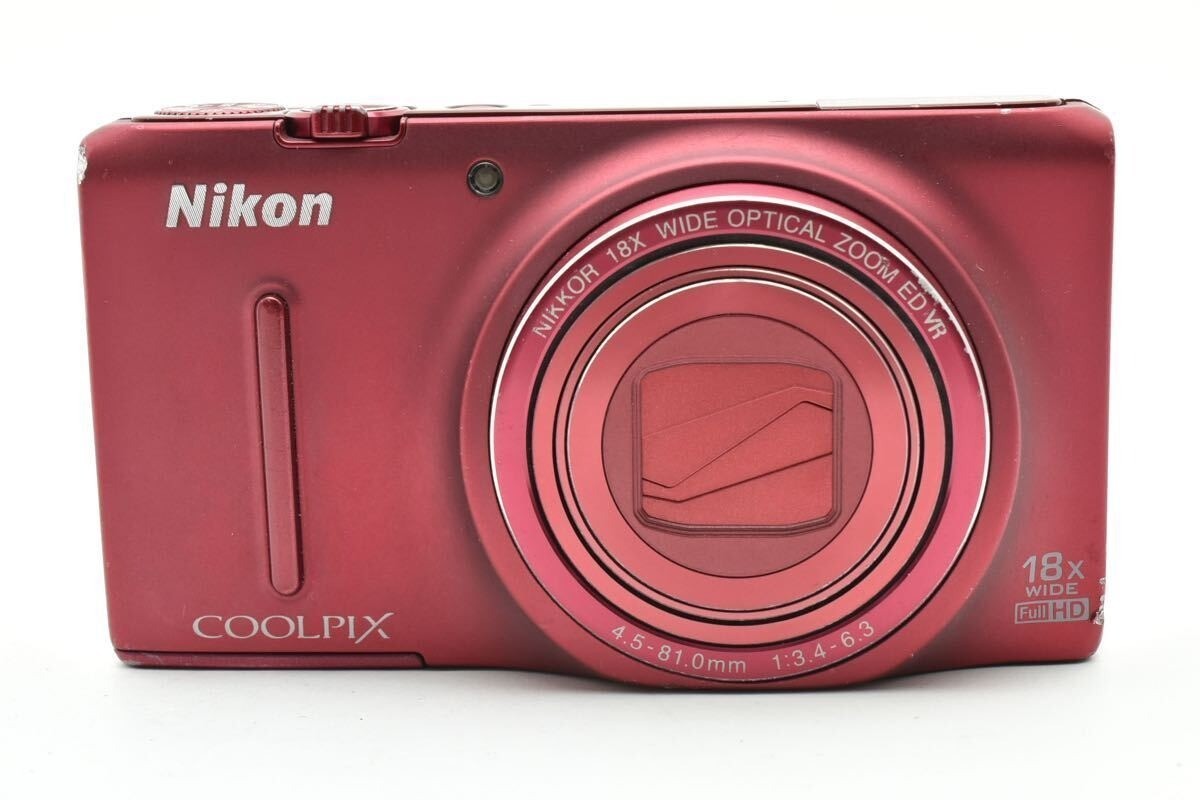 Nikon COOLPIX S9400 Red Digital Camera 18.1 MP 18x Optical Zoom