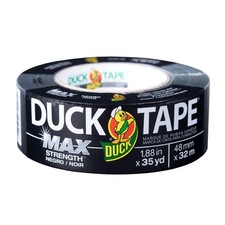 Duck Brand Max Strength Duct Tape   Black, 1 Roll, 1.88" x 35 Yards 240867 