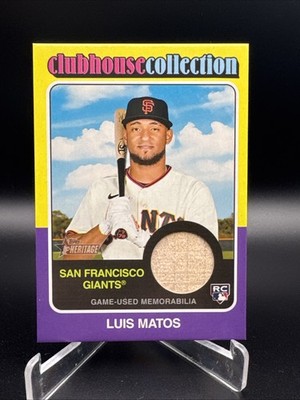 2024 Topps Heritage - Clubhouse Collection Relics Luis Matos #CCR-LMA (MEM, RC)