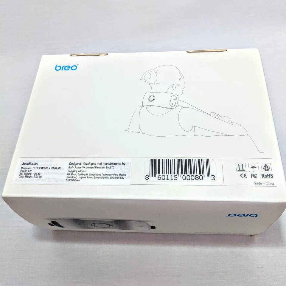 Masajeador de cuello portátil amasado con IR calor dolores alivio del dolor iNeck2 de Breo Foto 4 de 4