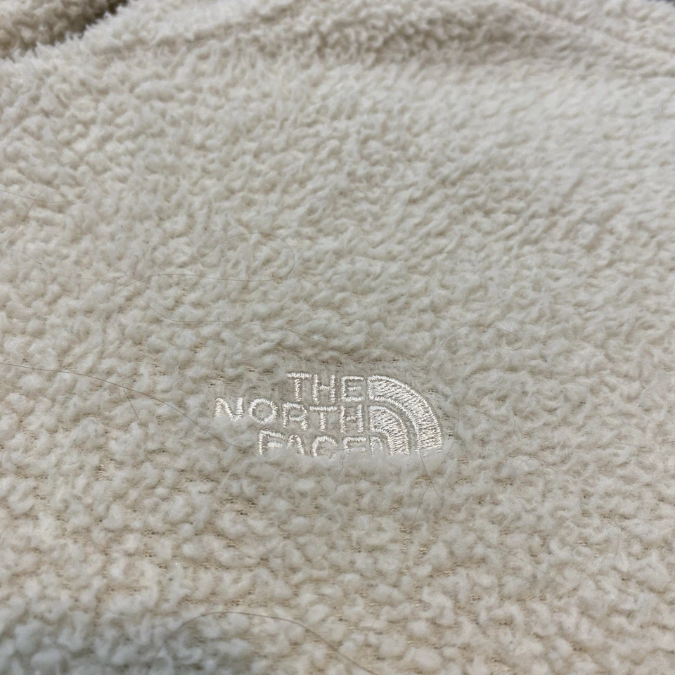 Sudadera con Capucha North Face Para Mujer Grande Beige Sherpa Pila Profunda Con Capucha Difusa Cuadrada Informal Foto 3 de 4