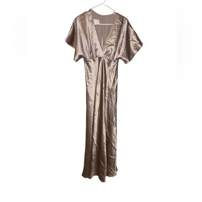   Birdy Grey Shyla Maxi Dress Bridesmaid Flutter Sleeve Size S  