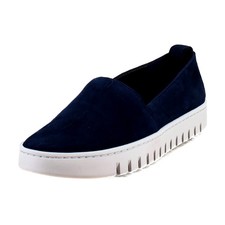 Vionic Uptown Aline Womens Loafers  Slip-Ons Navy Blazer Waxed Suede