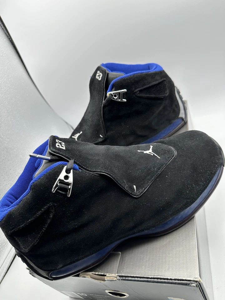 Talla 10 - Air Jordan 18 OG 2003 Negro Sport Royal Foto 2 de 4