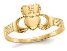 Ladies Claddagh Ring in 14K Yellow Gold SIZE 7 