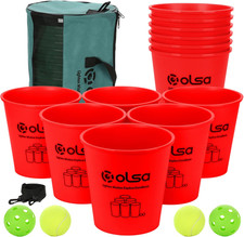 Giant Yard Pong Games, Outdoor Games for Adults and Family, Toss Games with 12 B