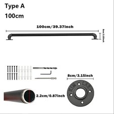 Image of 100cm-300cm Handrail Stair Rail Grab Balustrade Metal Staircase Banister Bar