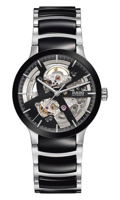 Unbenutzte RADO Centrix R30178152 schwarz Automatik Edelstahl Herrenuhr in Box