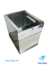 Flow Right 17" Galvanized Furnace Air Handler Filter Box CBC FRAHU17 Rectangular