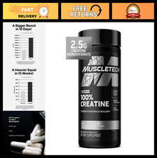 Creatine Monohydrate Capsules - Pure Creapure, Pre/Post Workout Muscle Builder,