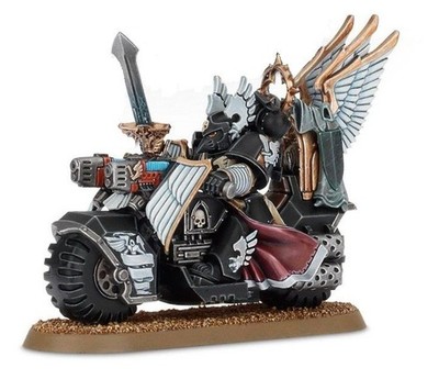NEW Ravenwing Champion -  Dark Angels Black Knight Captain on Bike Command